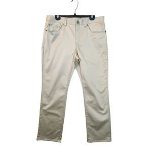 Express Men The Photographer 5-Pocket Pants Beige Size 34x30 Stretch Flat Front